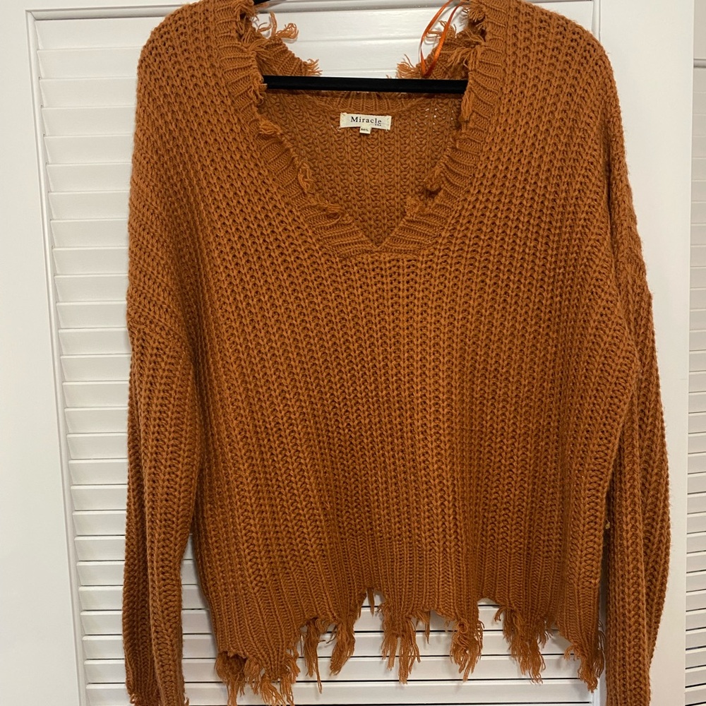 Miracle Oversized Burnt Orange Sweater sz M/L
